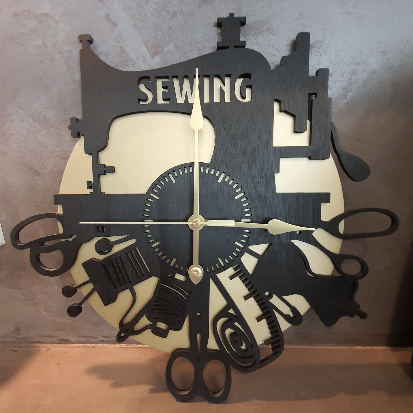 Horloge thème couture