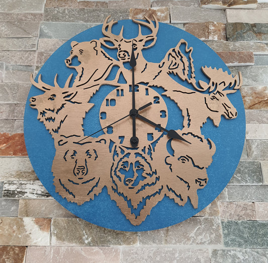 Horloge thème chasse